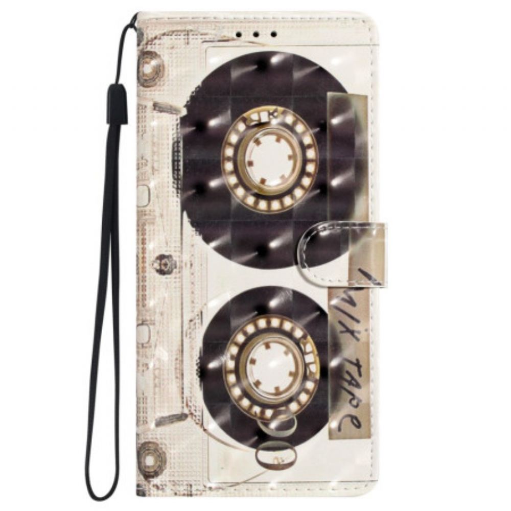 Flip Case Leren iPhone 16 Lanyardcassette