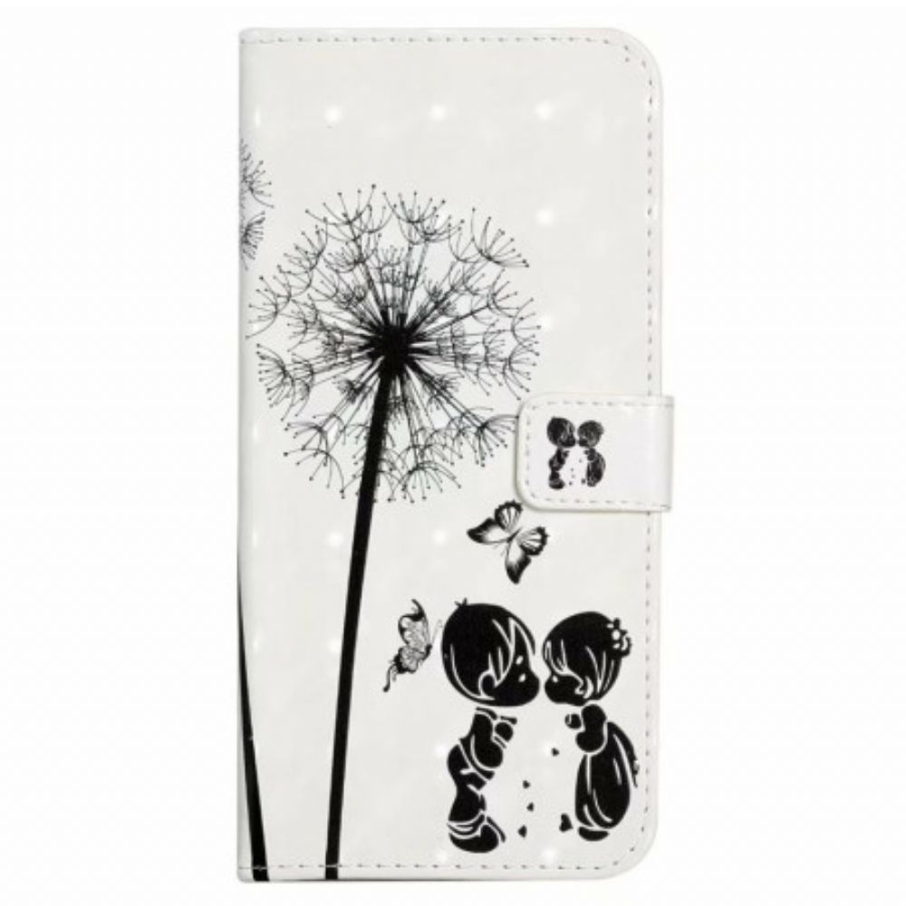 Folio-hoesje iPhone 16 Kinderen En Paardenbloem