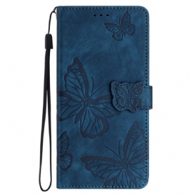 Folio-hoesje iPhone 16 Portemonnee Met Vlindermotief