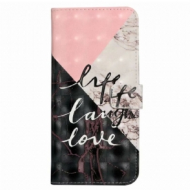 Folio-hoesje iPhone 16 Telefoonhoesje Leven Lach Liefde