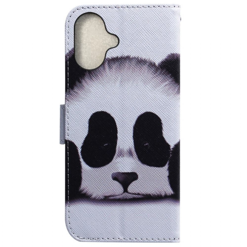 Folio-hoesje iPhone 16 Telefoonhoesje Panda