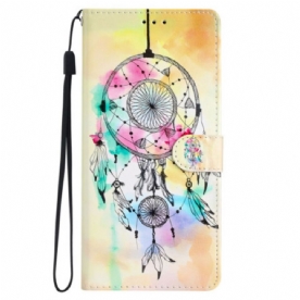 Leren Hoesje iPhone 16 Dromenvanger Met Riem