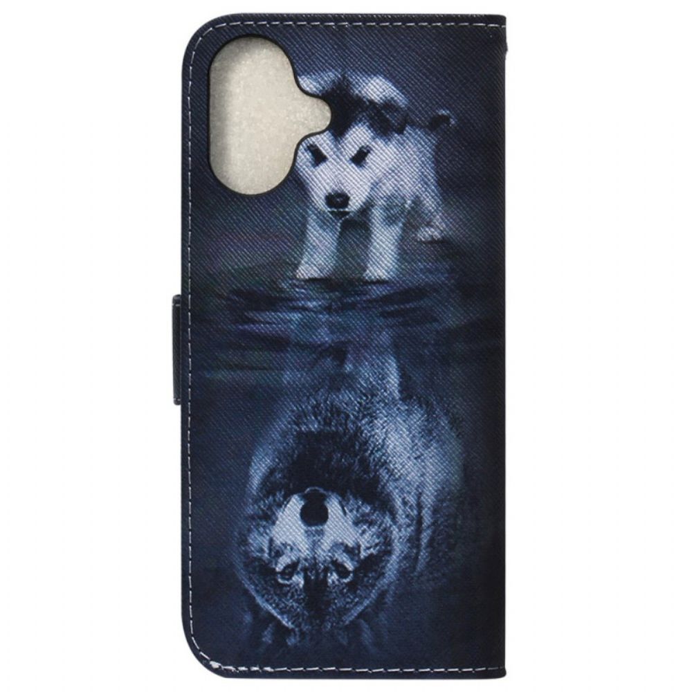 Leren Hoesje iPhone 16 Puppydroom