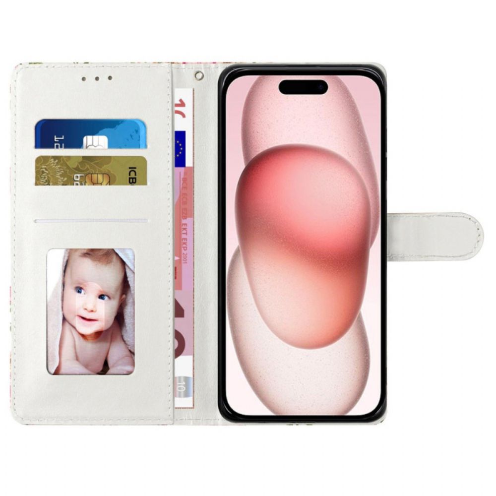 Leren Hoesje Voor iPhone 16 Abrikozenbloesem