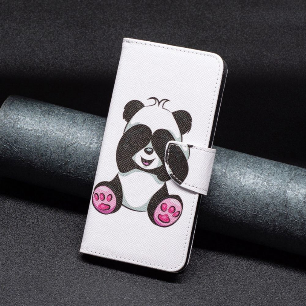 Leren Hoesje Voor iPhone 16 Panda