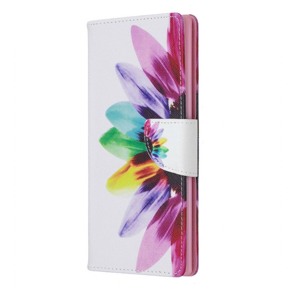 Folio-hoesje voor Samsung Galaxy Note 10 Plus Aquarel Bloem