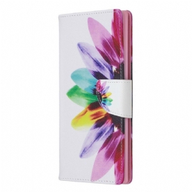 Folio-hoesje voor Samsung Galaxy Note 10 Plus Aquarel Bloem