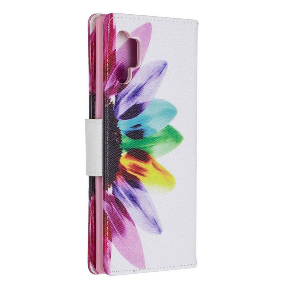 Folio-hoesje voor Samsung Galaxy Note 10 Plus Aquarel Bloem