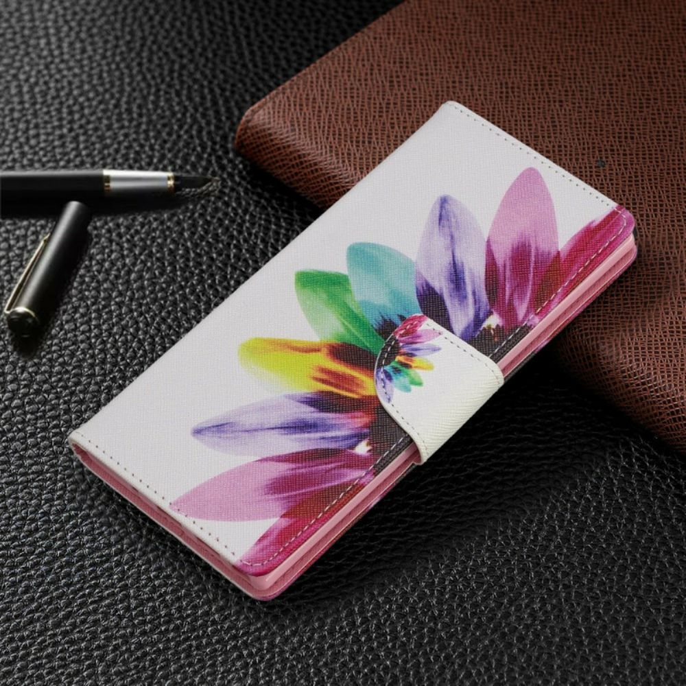 Folio-hoesje voor Samsung Galaxy Note 10 Plus Aquarel Bloem