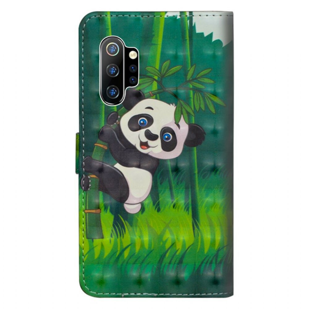 Folio-hoesje voor Samsung Galaxy Note 10 Plus Panda En Bamboe