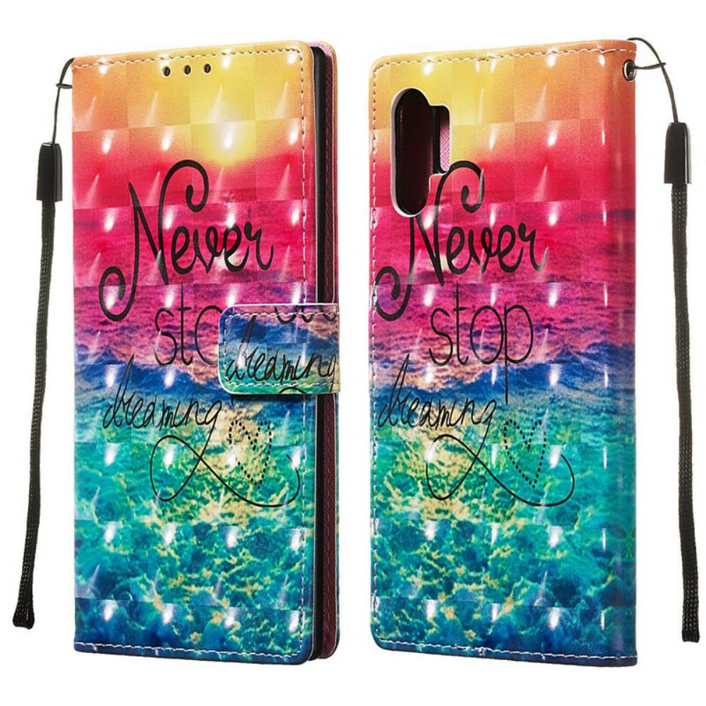 Folio-hoesje voor Samsung Galaxy Note 10 Plus Stop Nooit Met Dromen