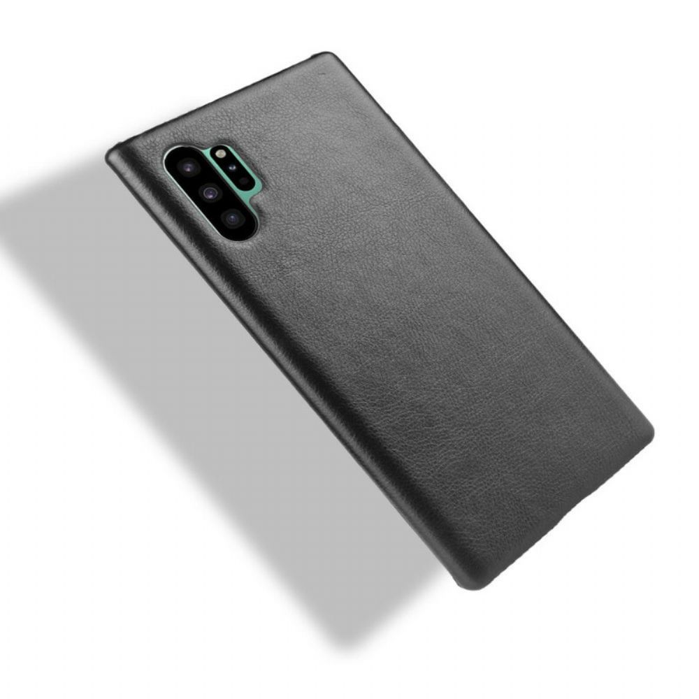 Hoesje voor Samsung Galaxy Note 10 Plus Klassiek Litchi-leereffect