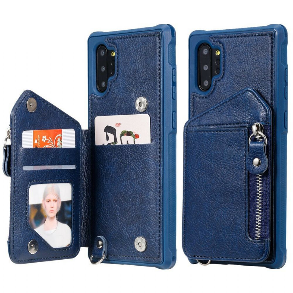 Hoesje voor Samsung Galaxy Note 10 Plus Portemonnee Zip Portemonnee