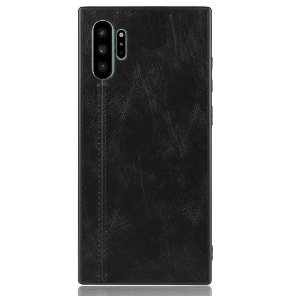 Hoesje voor Samsung Galaxy Note 10 Plus Stijl Lederen Stiksels