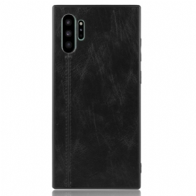 Hoesje voor Samsung Galaxy Note 10 Plus Stijl Lederen Stiksels