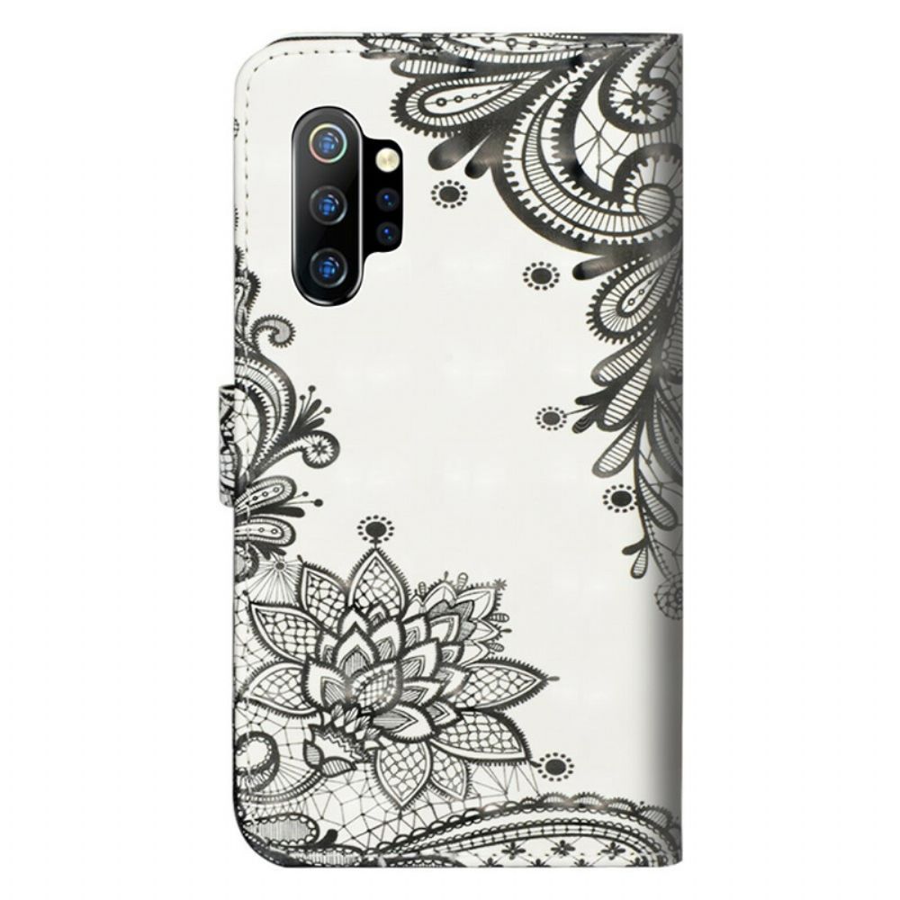 Leren Hoesje voor Samsung Galaxy Note 10 Plus Chique Kant