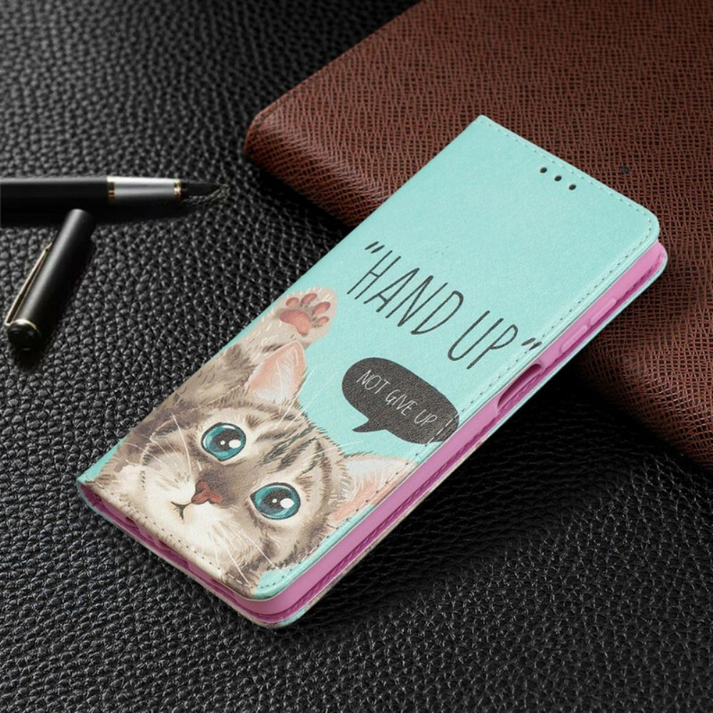 Bescherming Hoesje voor Samsung Galaxy A12 / M12 Folio-hoesje Hand Omhoog