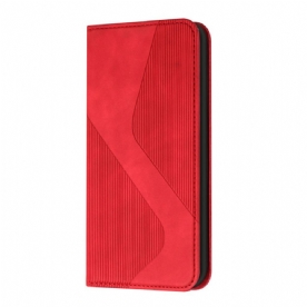 Bescherming Hoesje voor Samsung Galaxy A12 / M12 Folio-hoesje S-design Lederen Stijl