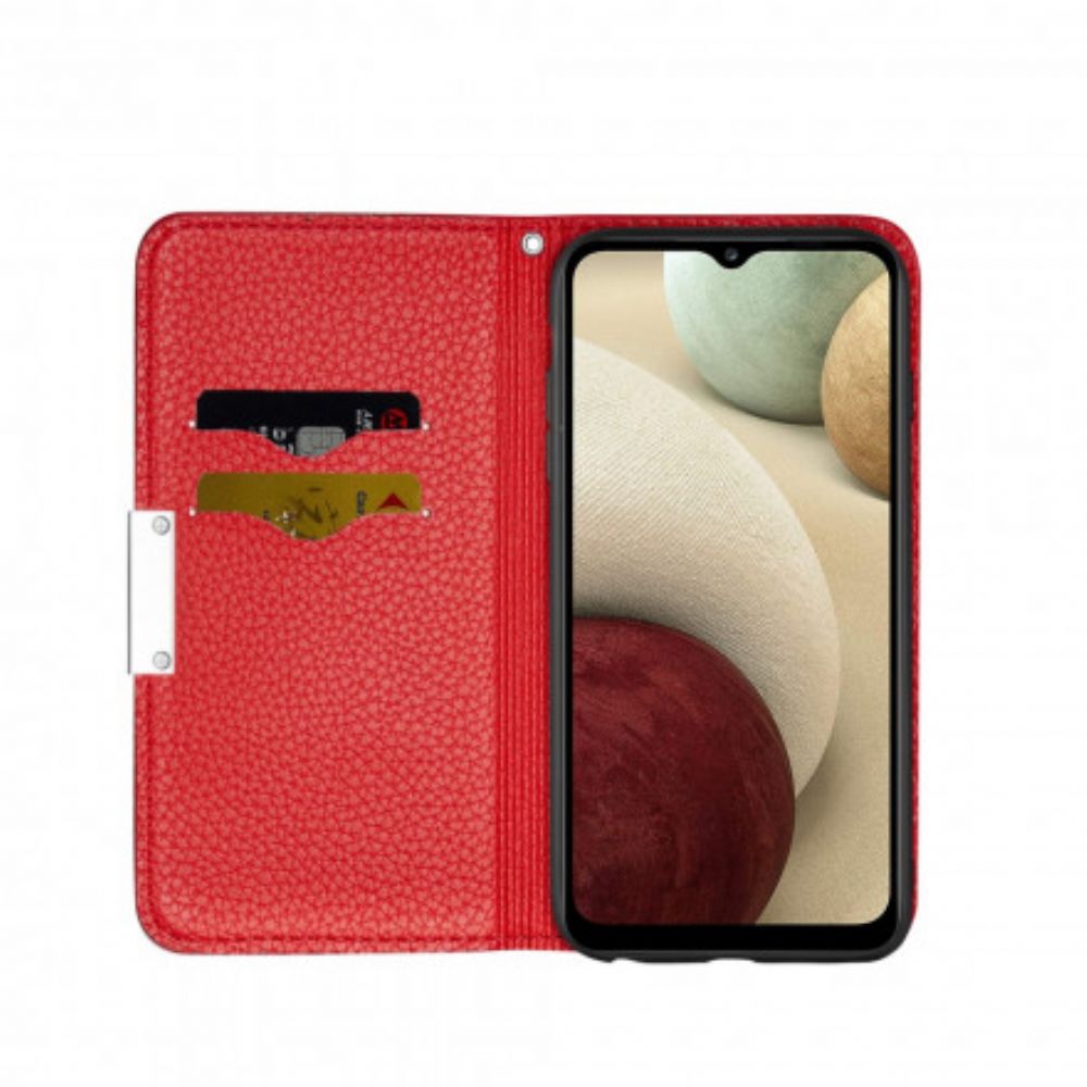 Bescherming Hoesje voor Samsung Galaxy A12 / M12 Folio-hoesje Ultra Chique Litchi Kunstleer