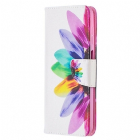 Flip Case voor Samsung Galaxy A12 / M12 Aquarel Bloem