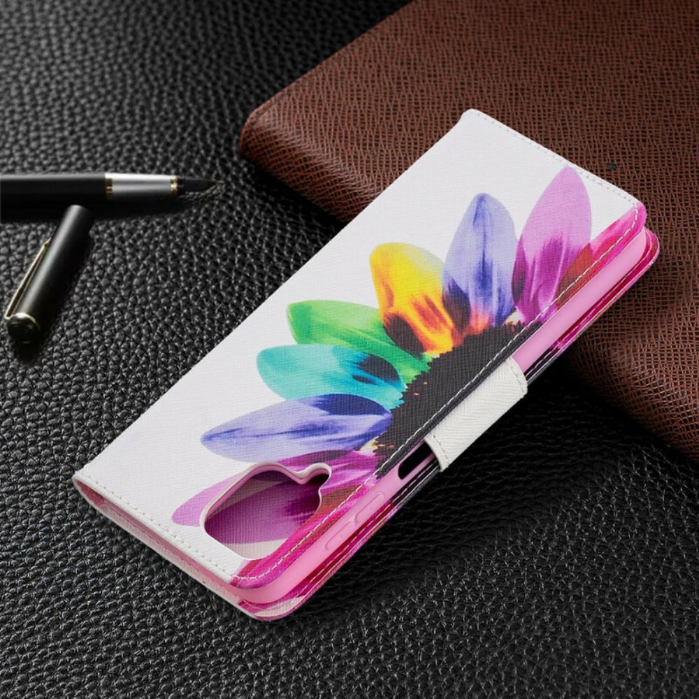 Flip Case voor Samsung Galaxy A12 / M12 Aquarel Bloem