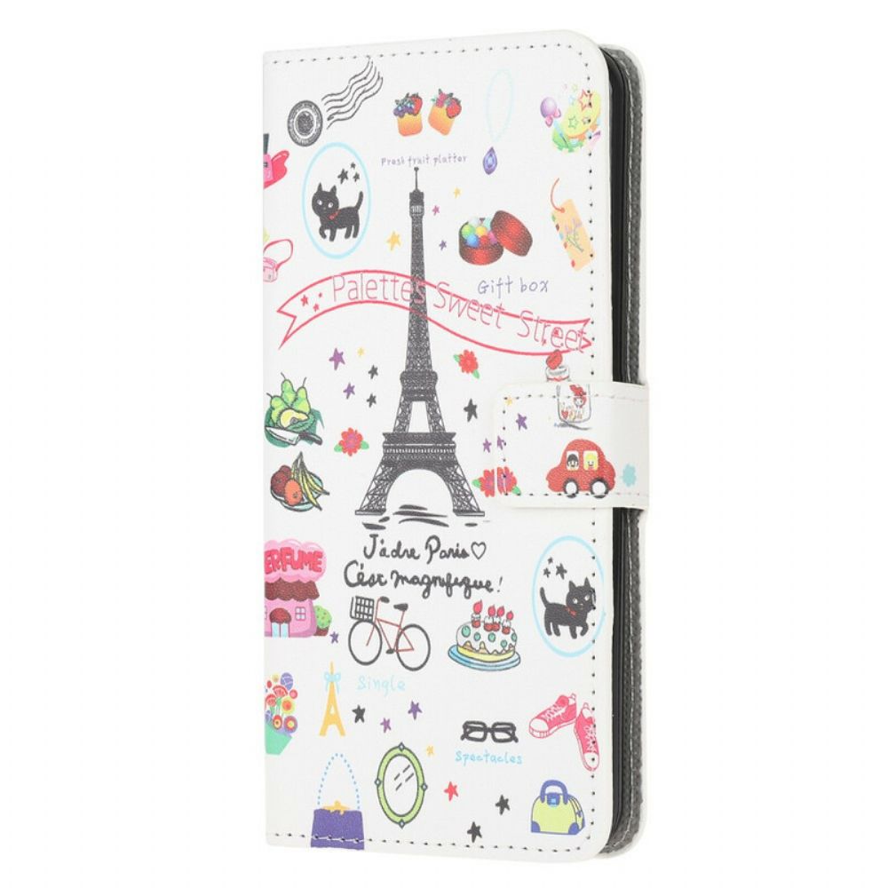 Flip Case voor Samsung Galaxy A12 / M12 Ik Hou Van Parijs