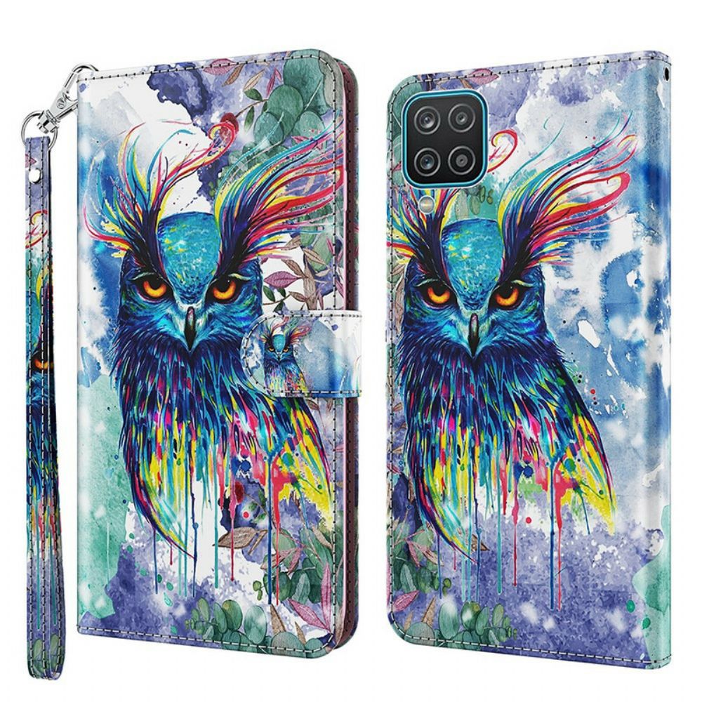 Folio-hoesje voor Samsung Galaxy A12 / M12 Aquarel Vogel