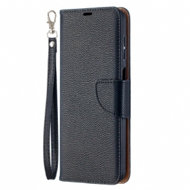 Folio-hoesje voor Samsung Galaxy A12 / M12 Flip Case Litchi Flap Schuin