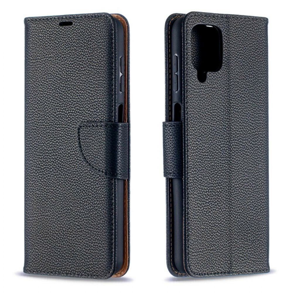 Folio-hoesje voor Samsung Galaxy A12 / M12 Flip Case Litchi Flap Schuin