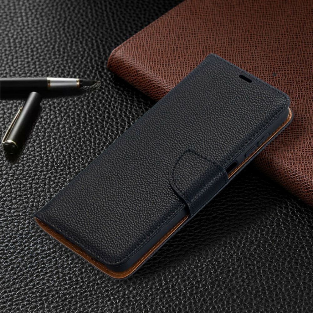 Folio-hoesje voor Samsung Galaxy A12 / M12 Flip Case Litchi Flap Schuin