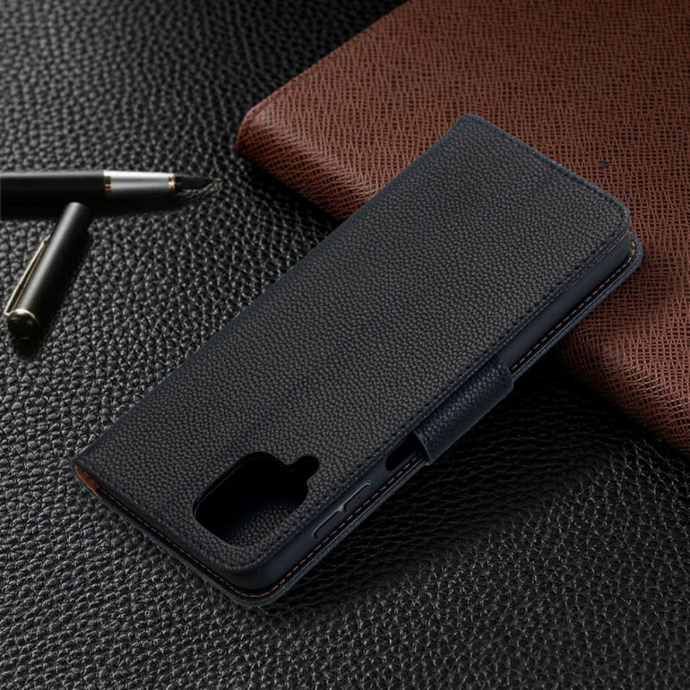 Folio-hoesje voor Samsung Galaxy A12 / M12 Flip Case Litchi Flap Schuin