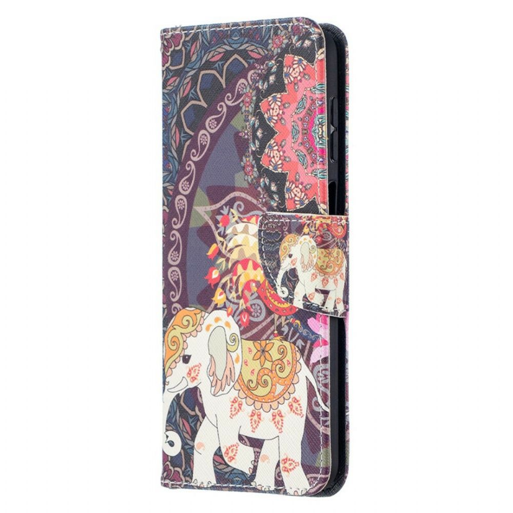 Folio-hoesje voor Samsung Galaxy A12 / M12 Indische Olifant