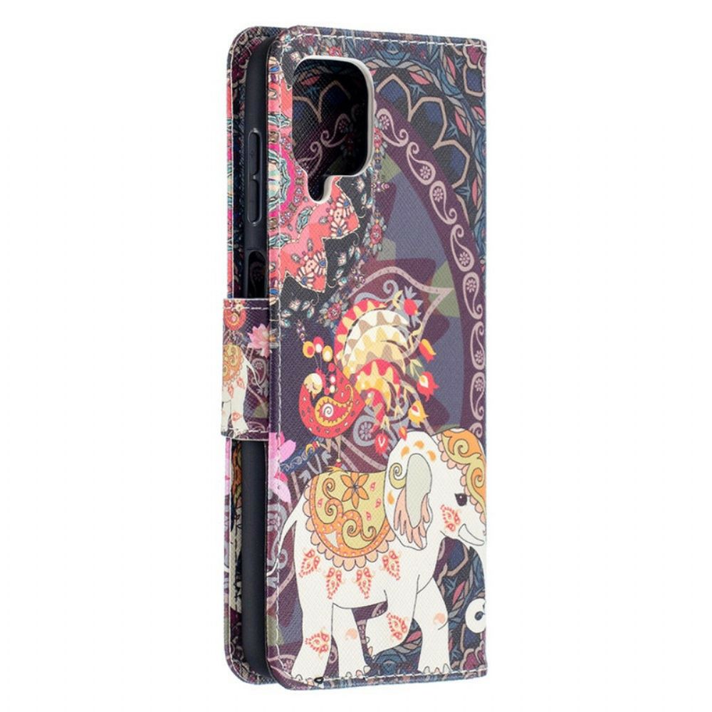 Folio-hoesje voor Samsung Galaxy A12 / M12 Indische Olifant