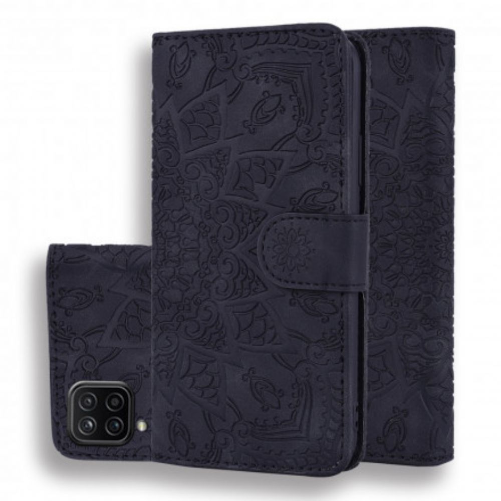 Folio-hoesje voor Samsung Galaxy A12 / M12 Mandala-afdruk