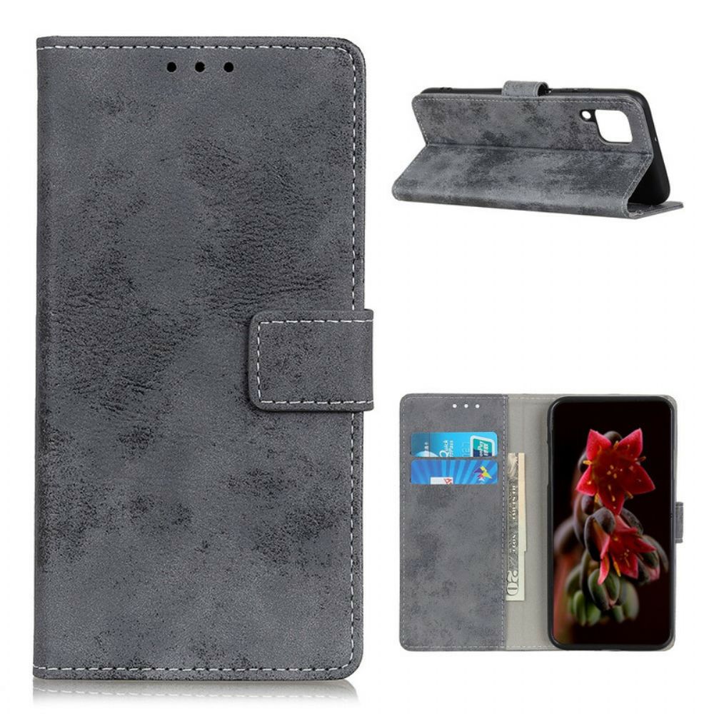 Folio-hoesje voor Samsung Galaxy A12 / M12 Vintage Kunstleer