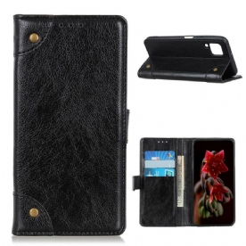 Folio-hoesje voor Samsung Galaxy A12 / M12 Vintage Nappaleereffect