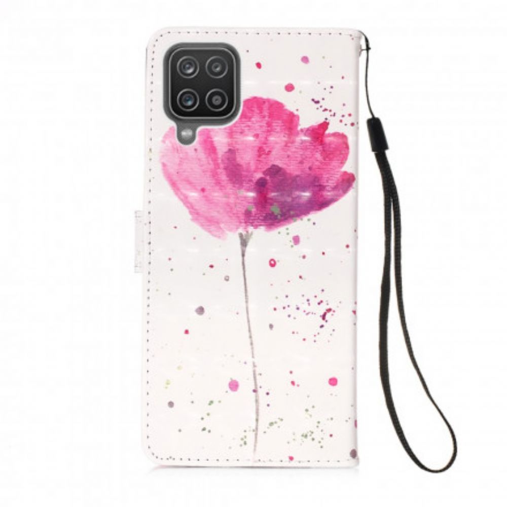 Hoesje Folio-hoesje voor Samsung Galaxy A12 / M12 Aquarel Halster