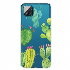 Hoesje voor Samsung Galaxy A12 / M12 Cactus Aquarel