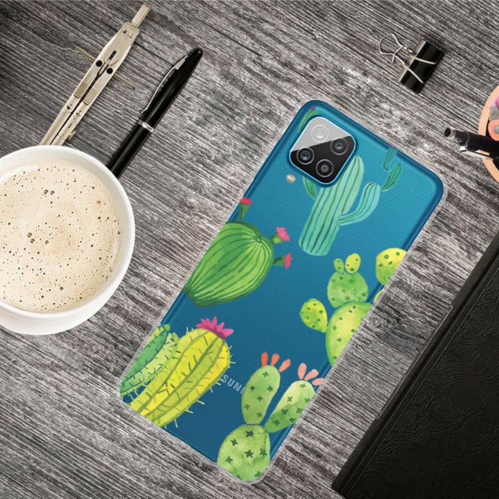 Hoesje voor Samsung Galaxy A12 / M12 Cactus Aquarel