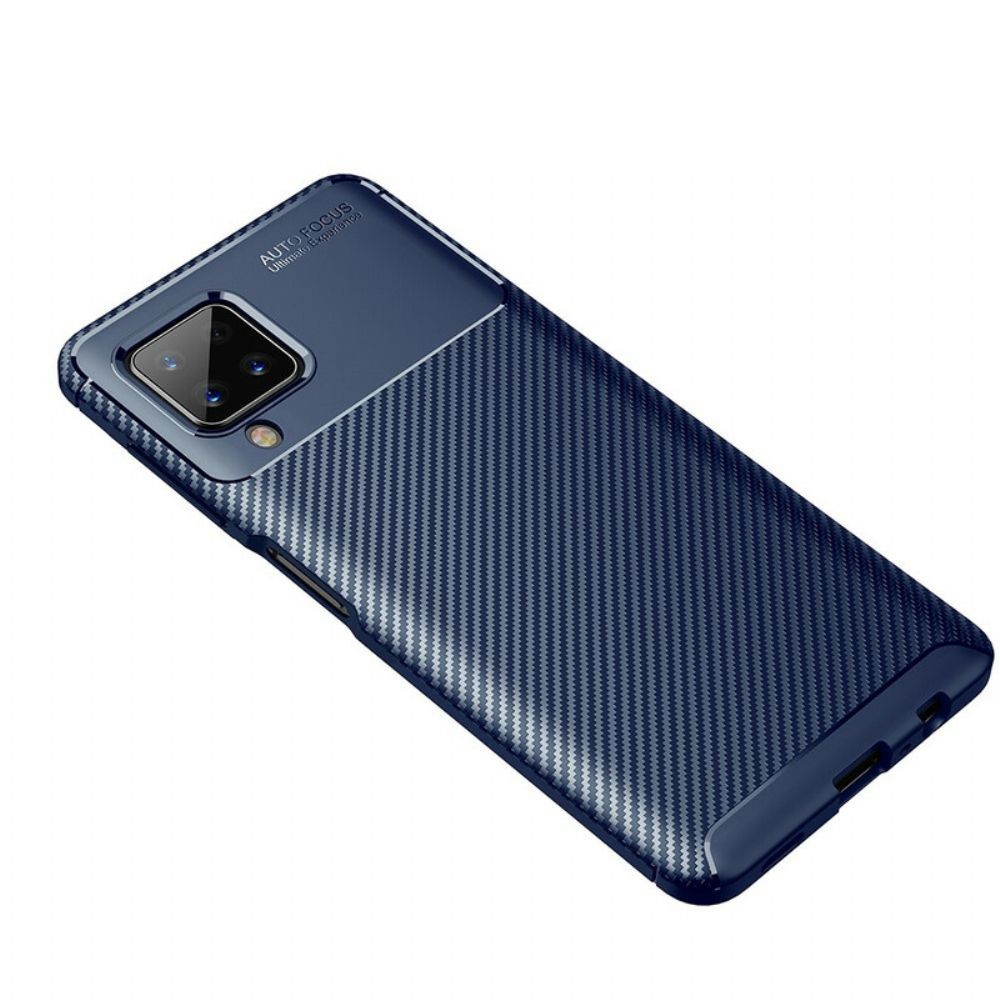 Hoesje voor Samsung Galaxy A12 / M12 Flexibele Koolstofvezeltextuur