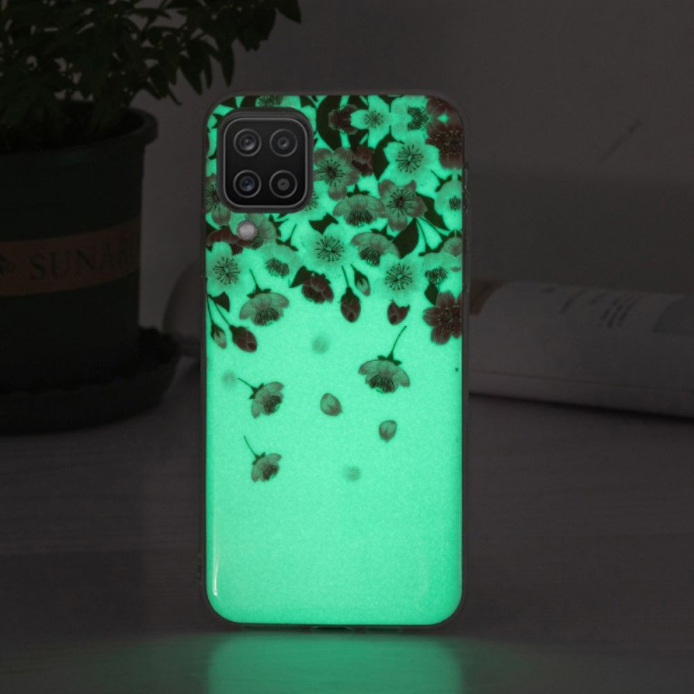 Hoesje voor Samsung Galaxy A12 / M12 Fluorescerende Bloemen