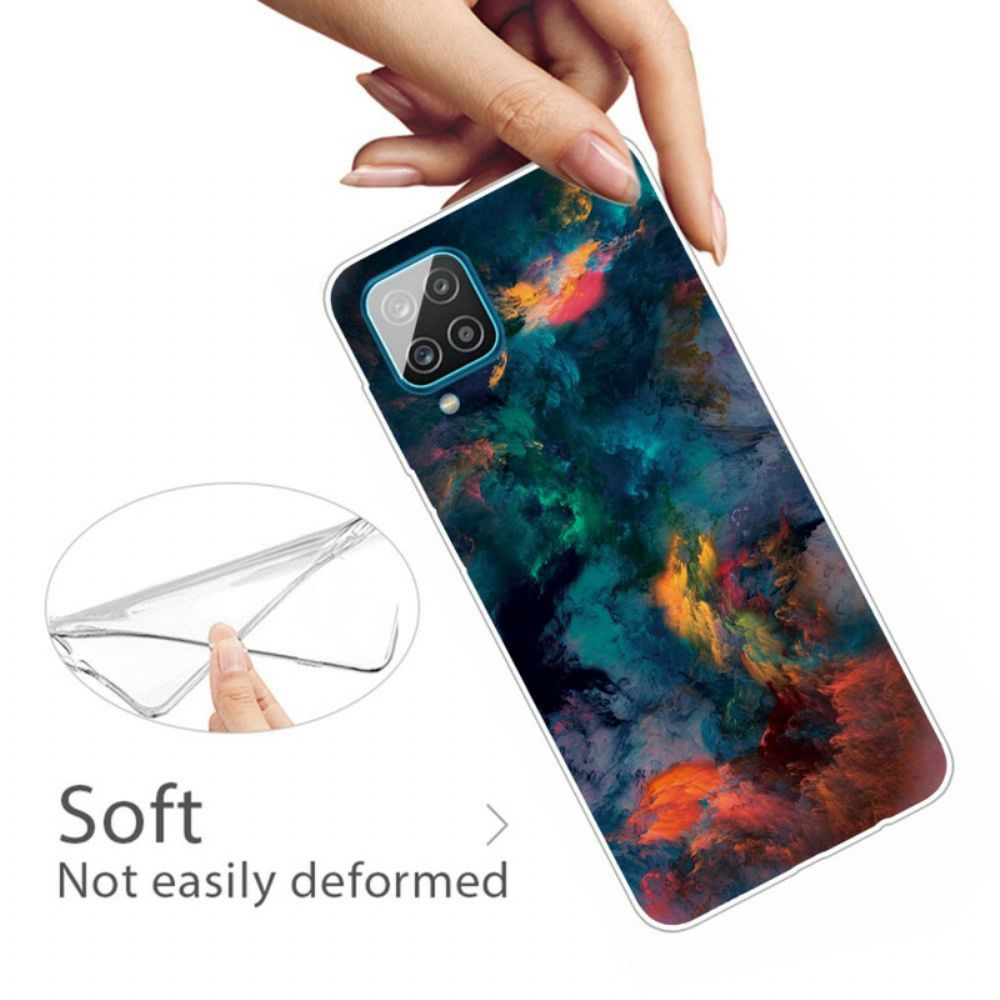 Hoesje voor Samsung Galaxy A12 / M12 Gekleurde Wolken