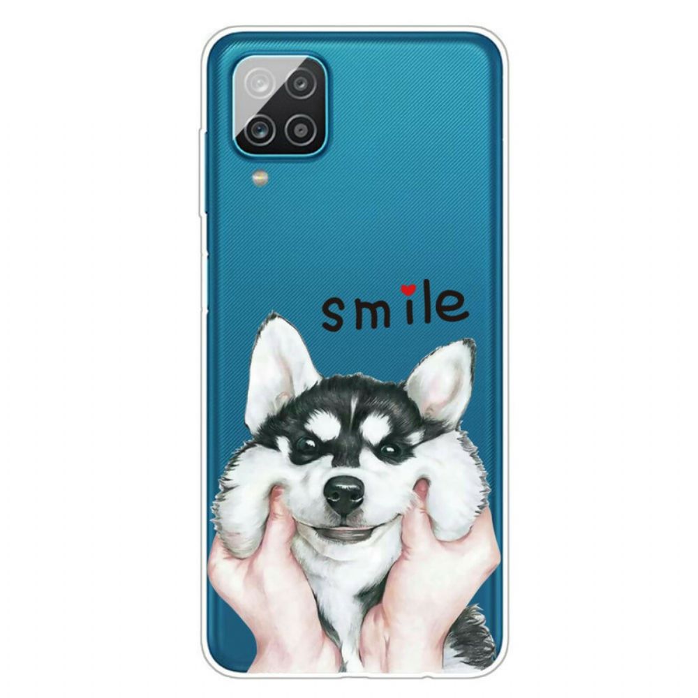 Hoesje voor Samsung Galaxy A12 / M12 Glimlach Hond