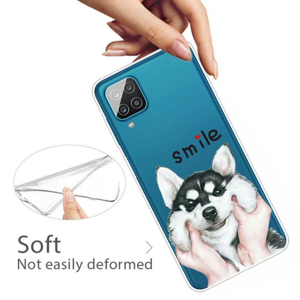 Hoesje voor Samsung Galaxy A12 / M12 Glimlach Hond