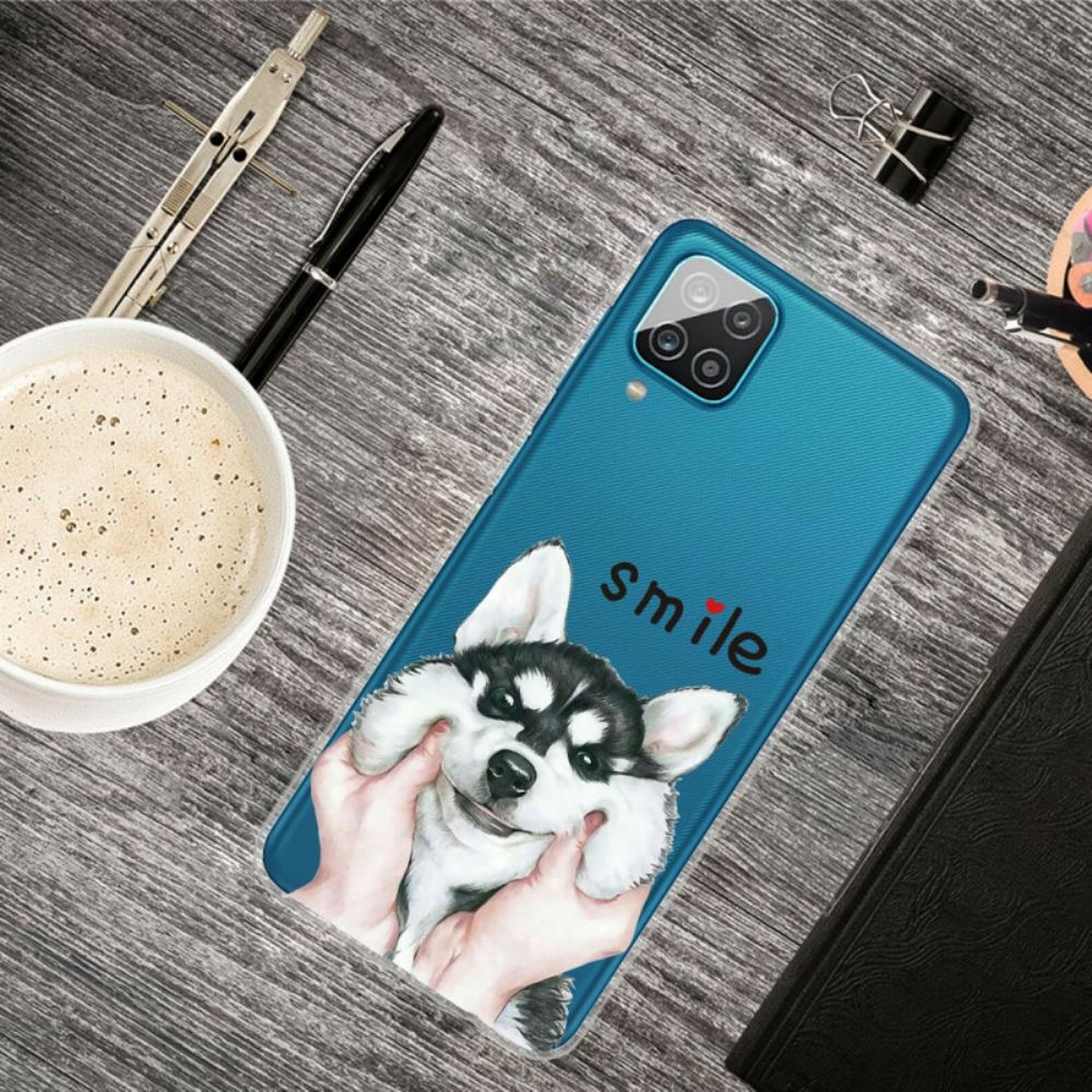 Hoesje voor Samsung Galaxy A12 / M12 Glimlach Hond