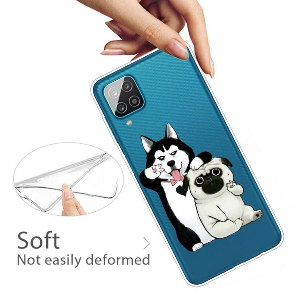 Hoesje voor Samsung Galaxy A12 / M12 Grappige Honden