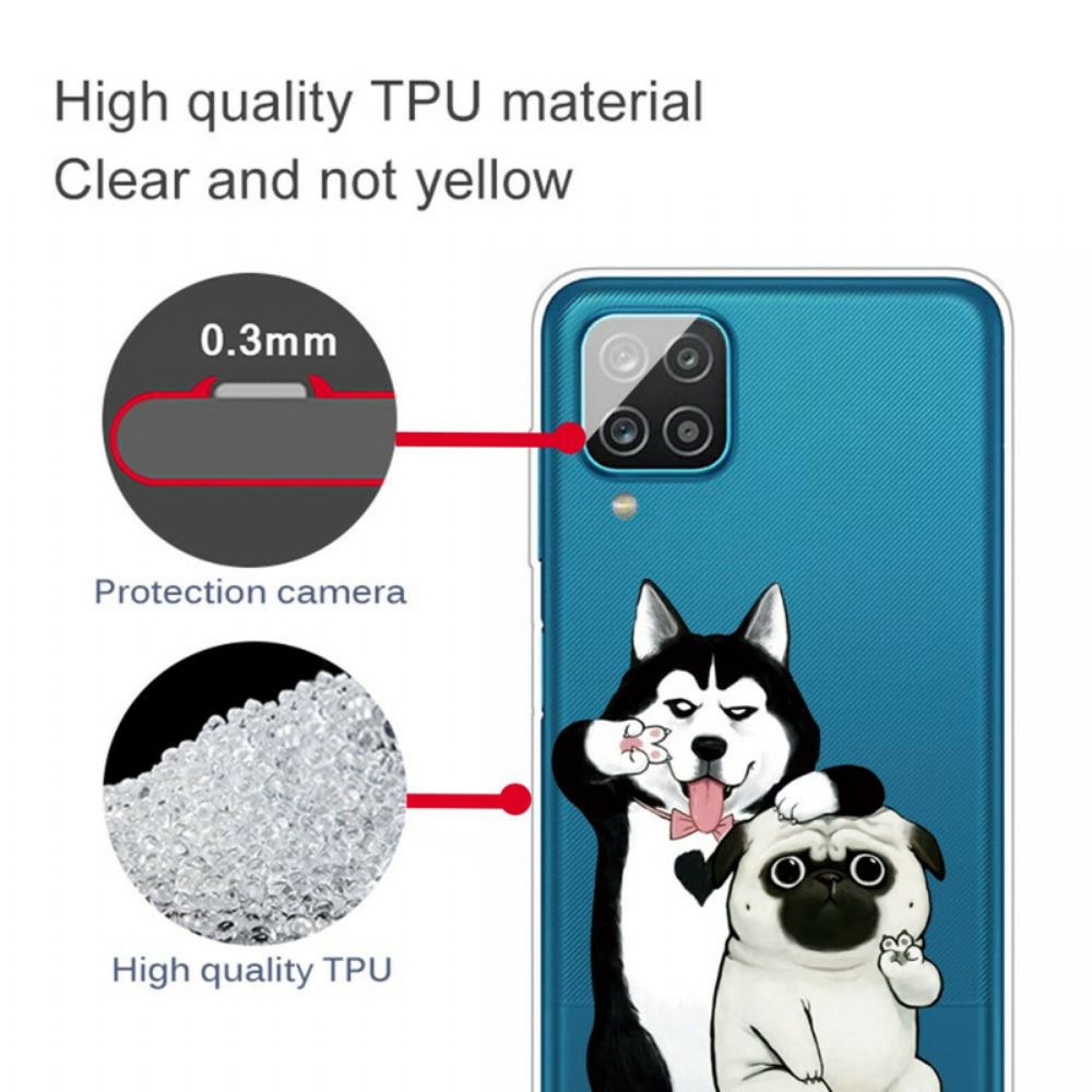 Hoesje voor Samsung Galaxy A12 / M12 Grappige Honden