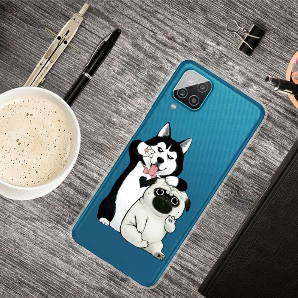 Hoesje voor Samsung Galaxy A12 / M12 Grappige Honden