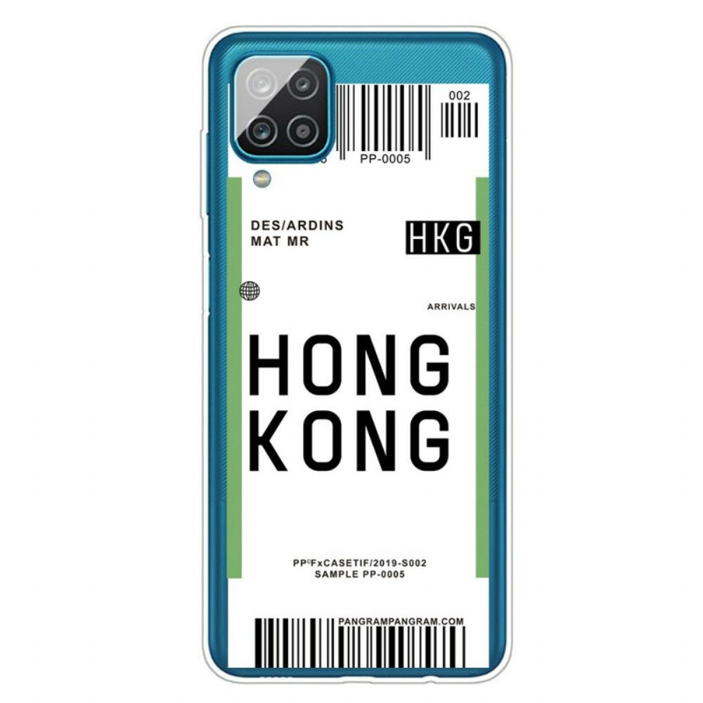 Hoesje voor Samsung Galaxy A12 / M12 Instapkaart Naar Hong Kong