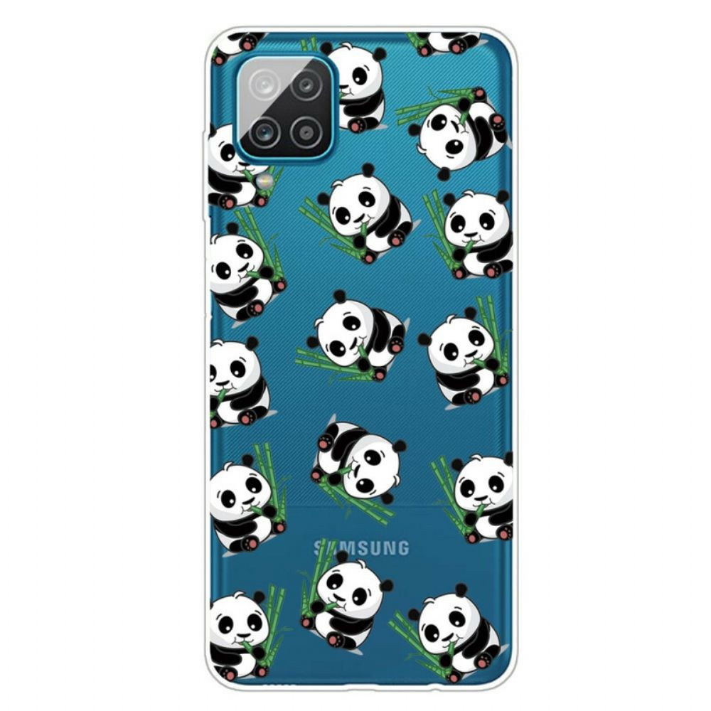 Hoesje voor Samsung Galaxy A12 / M12 Kleine Panda's